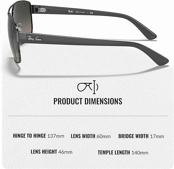 Square Shape Sunglasses With Eyewear Kit Bundle Polished Gunmetal Frame  Grey Gradient Lens