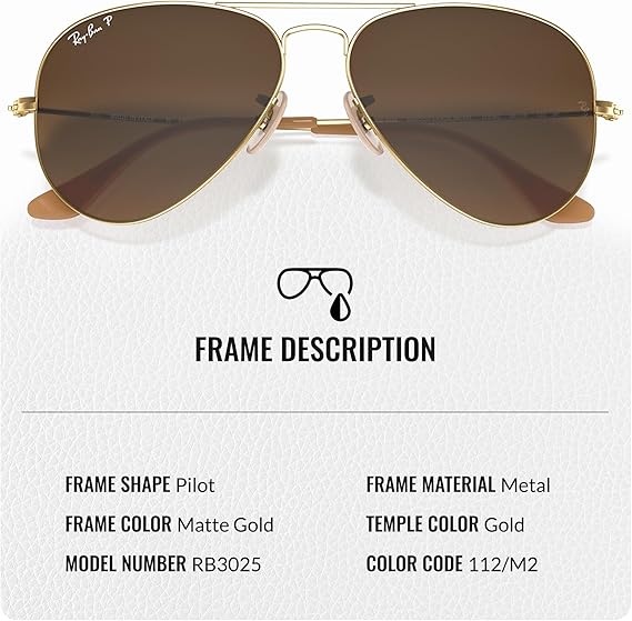 Classic Aviator Shape Sunglasses With Eyewear Kit Bundle Gold Frame Polarized Brown Gradient Lens