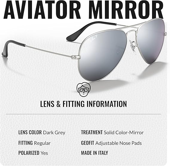 Classic Aviator Shape Sunglasses With Eyewear Kit Bundle  Silver Frame Polarized Grey Lens