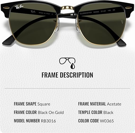 Clubmaster Classic Square Shape Sunglasses With Eyewear Kit Bundle  Green Lens