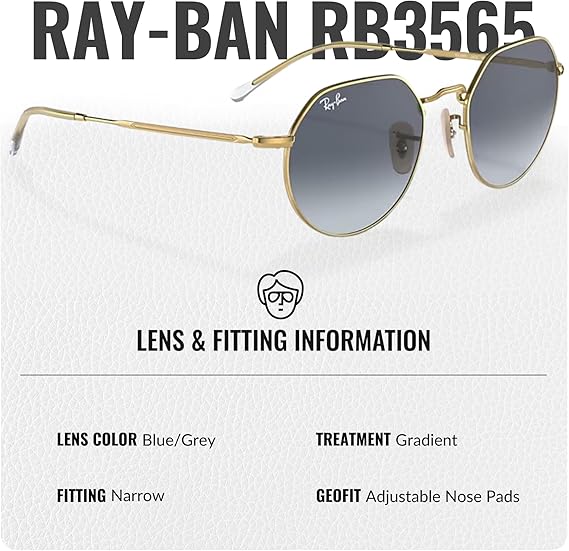 JACK Round Shape Sunglasses With Eyewear Kit Bundle  Polished Arista Gold Frame  BlueGrey Lens