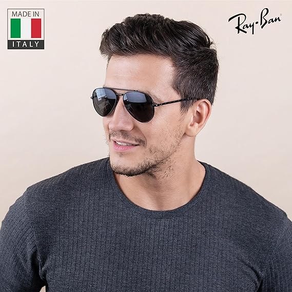 Aviator Pilot Sunglasses With Eyewear Kit Bundle  Polished Black Frame  Dark Grey Lens