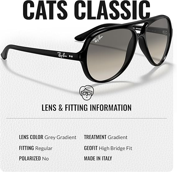 Classic Pilot Shape Sunglasses for Men & Women With Eyewear Kit Bundle Light Grey Gradient Lens