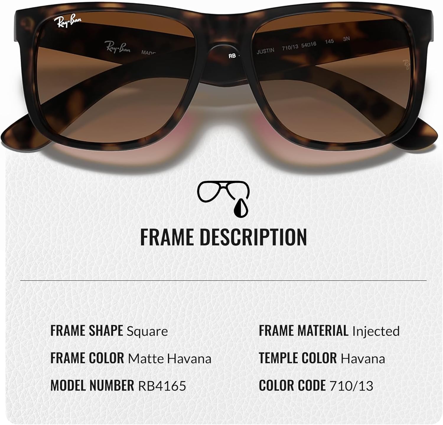 Classic Square Shape Sunglasses With Eyewear Kit Bundle - High Bridge Fit -  Dark Brown Lens
