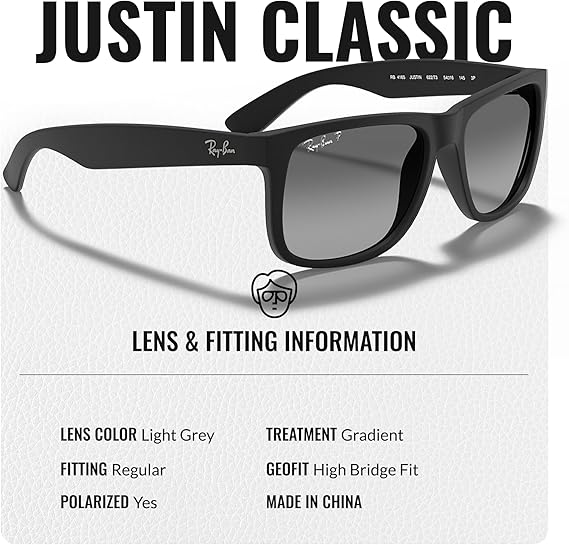 Classic Square Shape Sunglasses With Eyewear Kit Bundle - High Bridge Fit - Polarized Light Grey Lens