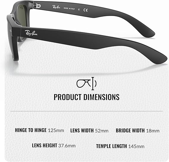 Classic Square Shape Sunglasses With Eyewear Kit Bundle - High Bridge Fit - Black Frame Polarized Green Lens