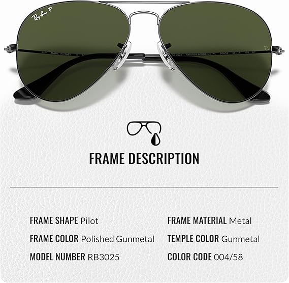 Aviator Shape Sunglasses With Eyewear Kit Bundle Gunmetal Frame Polarized Green Lens
