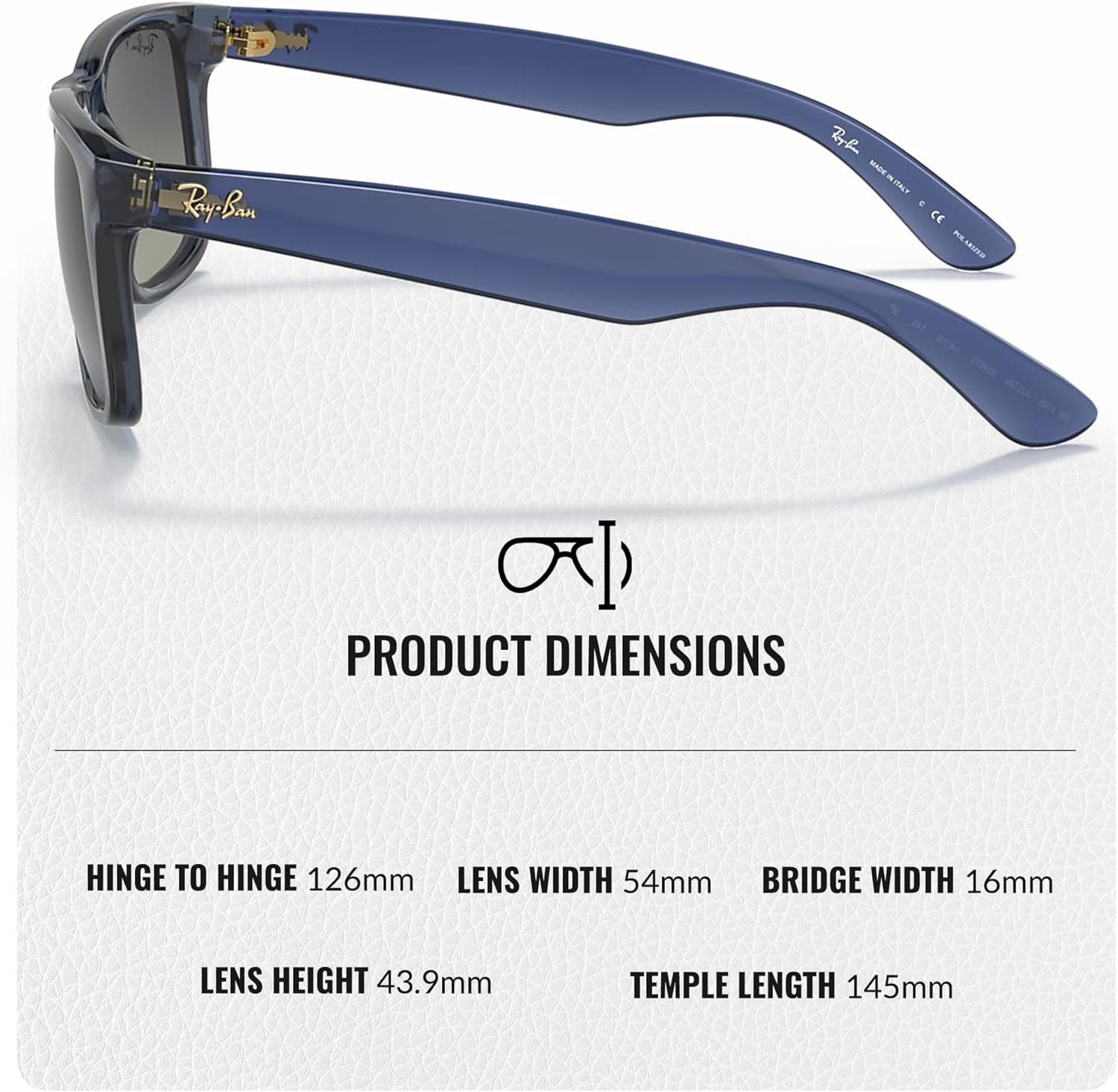 Classic Square Shape Sunglasses With Eyewear Kit Bundle Polished Transparent Blue Frame Polarized Grey Lens