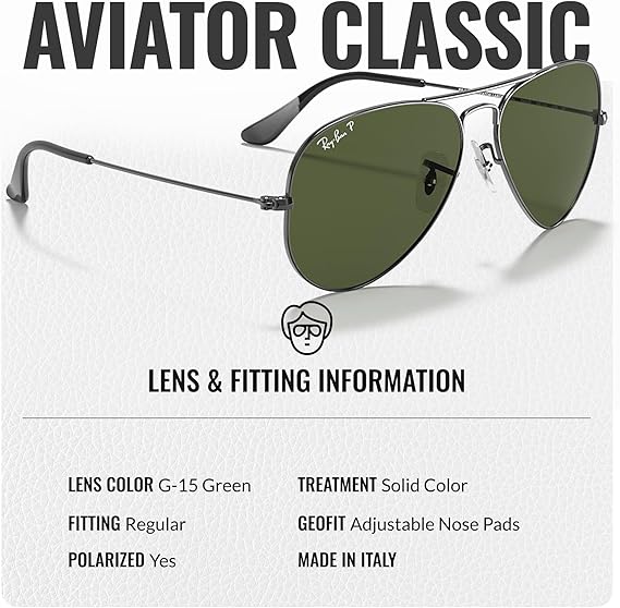 Aviator Shape Sunglasses With Eyewear Kit Bundle Gunmetal Frame Polarized Green Lens