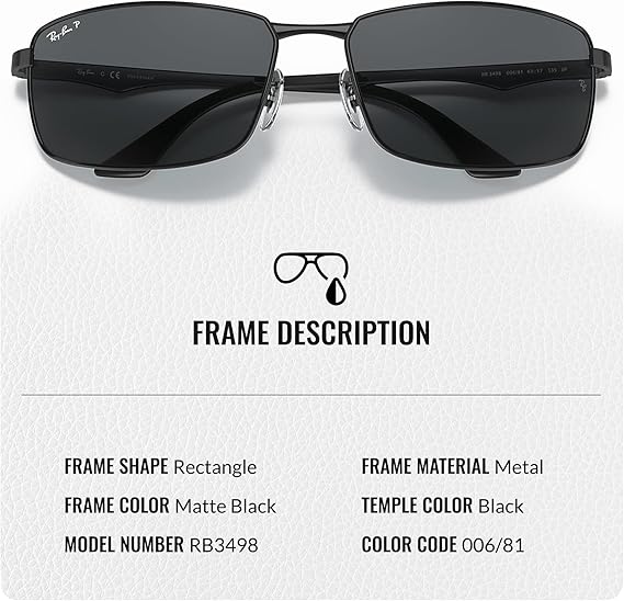 Rectangle Sunglasses With Eyewear Kit Bundle Black Frame Polarized Grey Lens