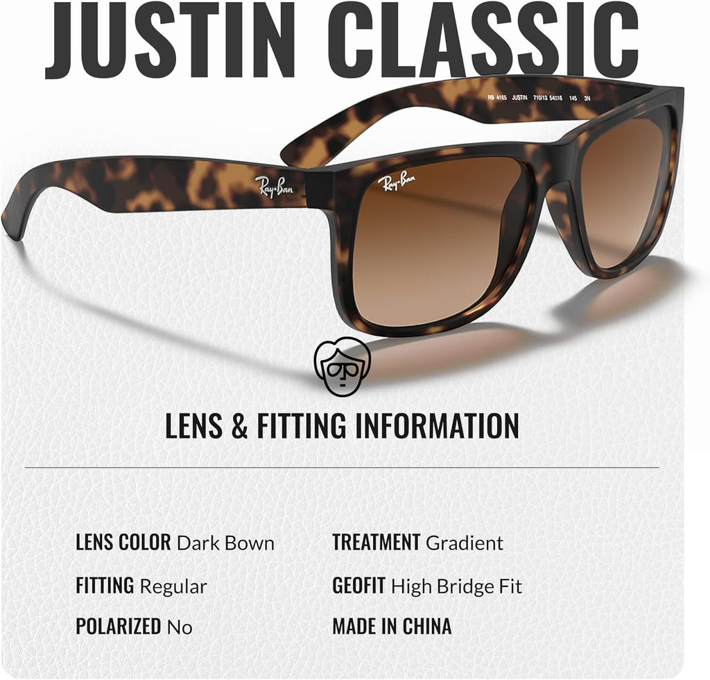 Classic Square Shape Sunglasses With Eyewear Kit Bundle - High Bridge Fit -  Dark Brown Lens