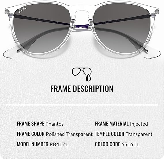 Phantos Shape Sunglasses With Eyewear Kit Bundle - High Bridge Fit -  Grey Gradient Lens