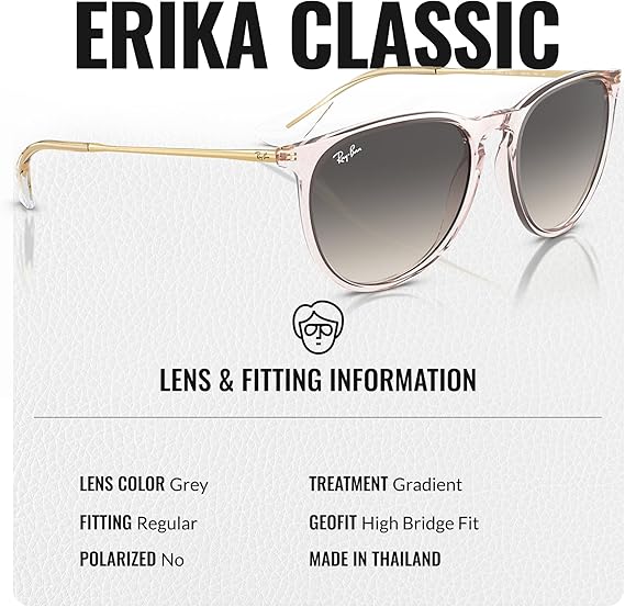 Phantos Shape Sunglasses With Eyewear Kit Bundle - High Bridge Fit -  Pink Frame  Grey Lens