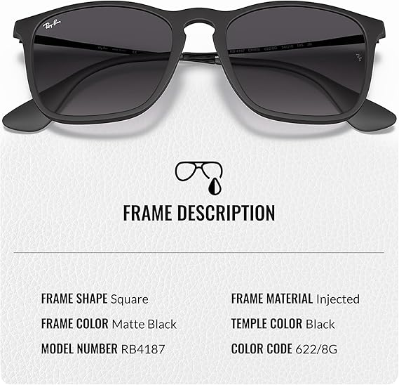 Shape Sunglasses With Eyewear Kit Bundle - High Bridge Fit -  Light Grey Gradient Lens