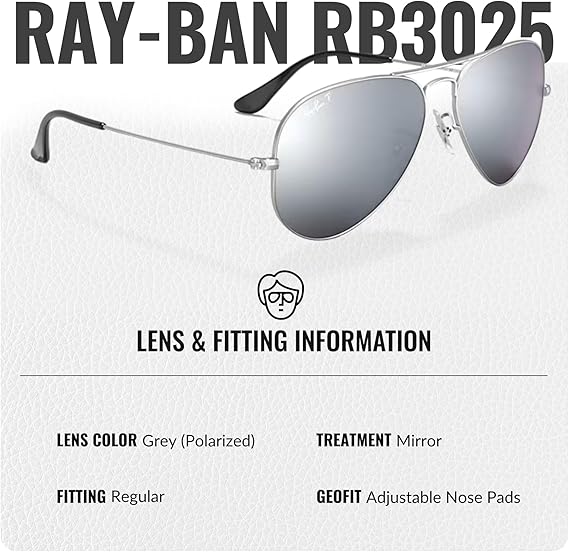 Classic Aviator Shape Sunglasses With Eyewear Kit Bundle  Silver Frame Polarized Grey Lens