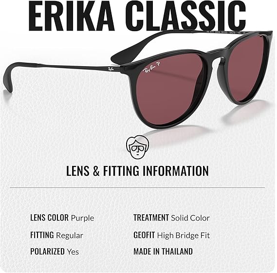 Classic Phantos Shape Sunglasses With Eyewear Kit Bundle - High Bridge Fit -  Purple Lens