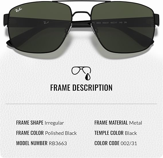 Square Shape Sunglasses With Eyewear Kit Bundle Polished Black Frame Green Lens