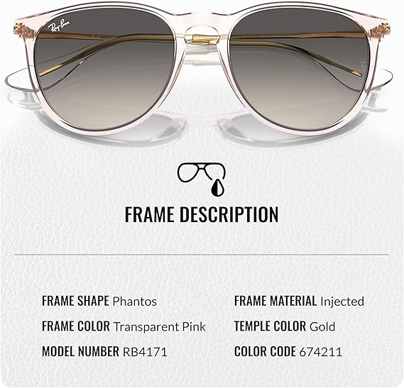 Phantos Shape Sunglasses With Eyewear Kit Bundle - High Bridge Fit -  Pink Frame  Grey Lens