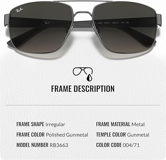 Square Shape Sunglasses With Eyewear Kit Bundle Polished Gunmetal Frame  Grey Gradient Lens