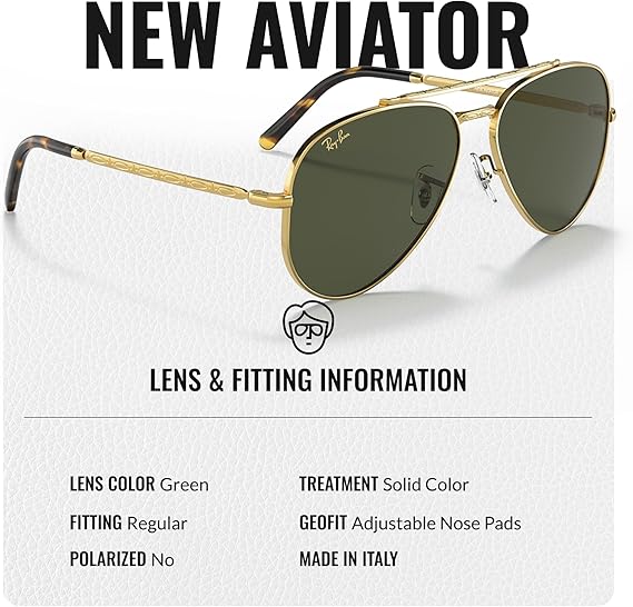 Aviator Pilot Sunglasses With Eyewear Kit Bundle  Polished Gold Frame Green Lens