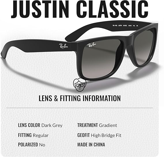 Square Shape Sunglasses With Eyewear Kit Bundle - High Bridge Fit - Dark Grey Lens