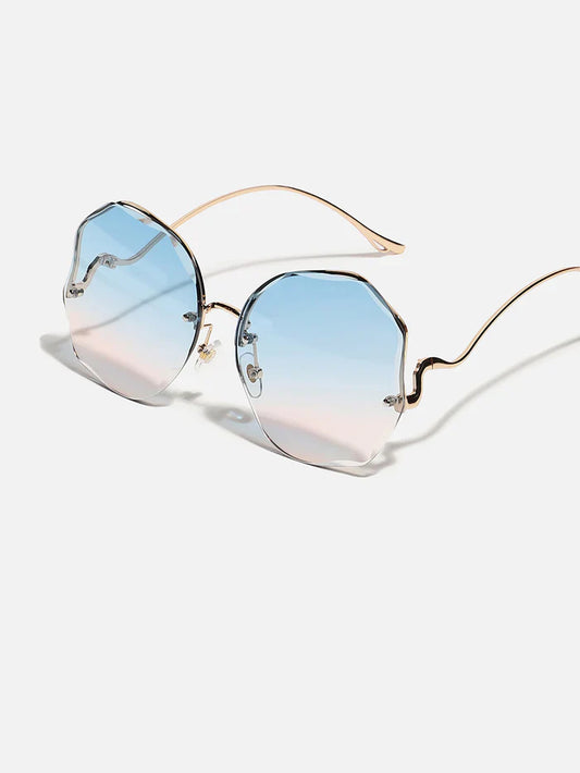Gold Round Sunglass
