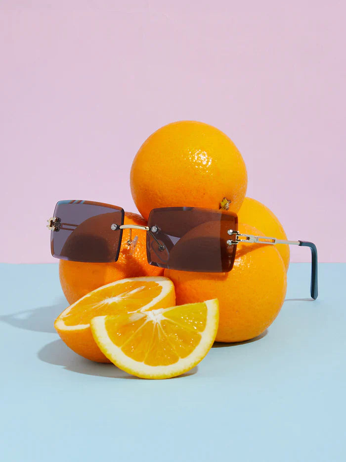 Black Rectangular Sunglass For Women