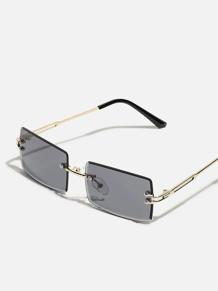 Black Rectangular Sunglass For Women