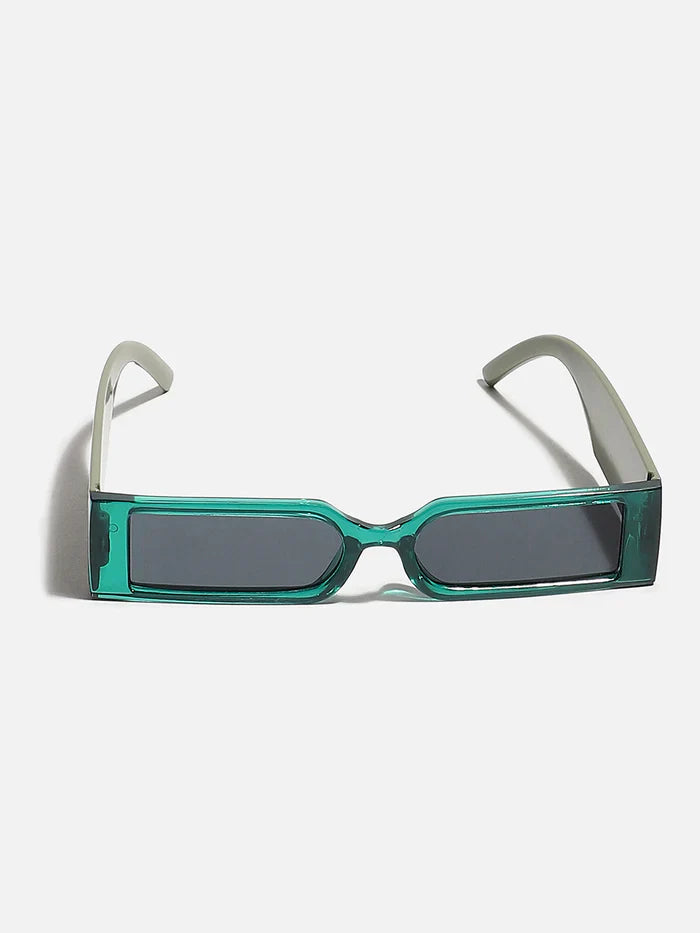 Green Rectangular Sunglass
