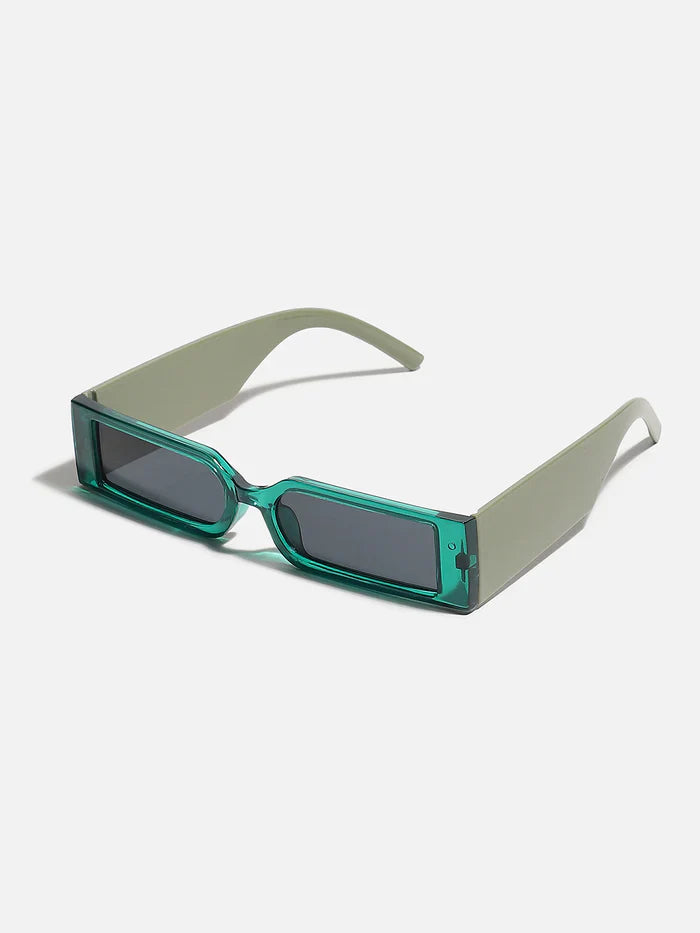 Green Rectangular Sunglass