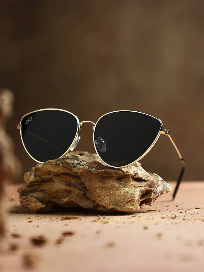 Full Rim Cateye Sunglasses - Gold