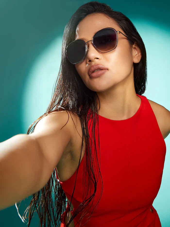 Metallic Butterfly Sunglasses