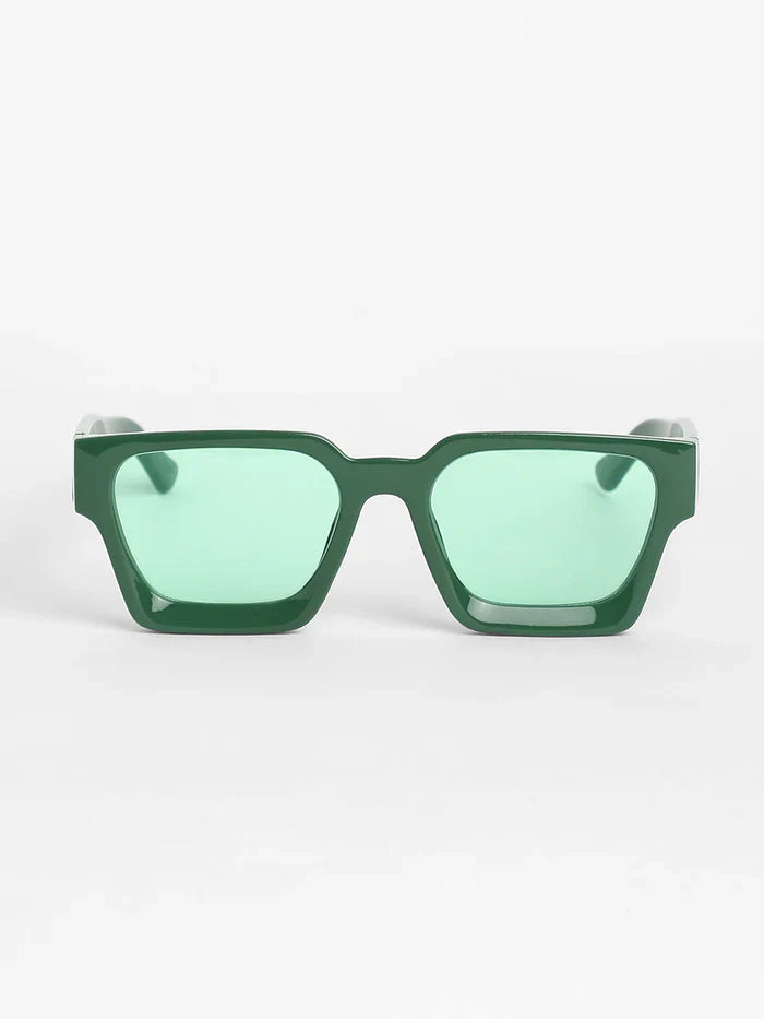 Chunky Wayfarer Sunglasses - Green