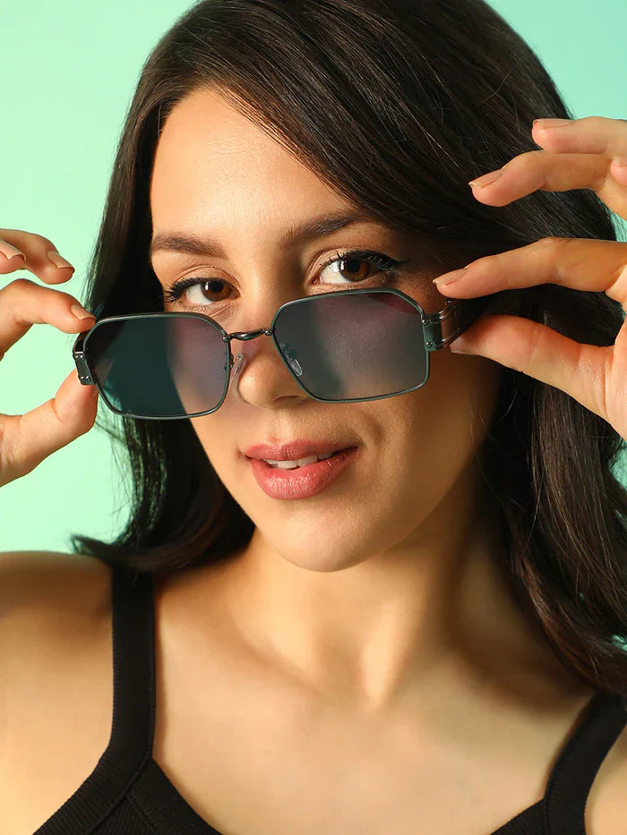 Full Rim Rectangular Sunglasses For Women
