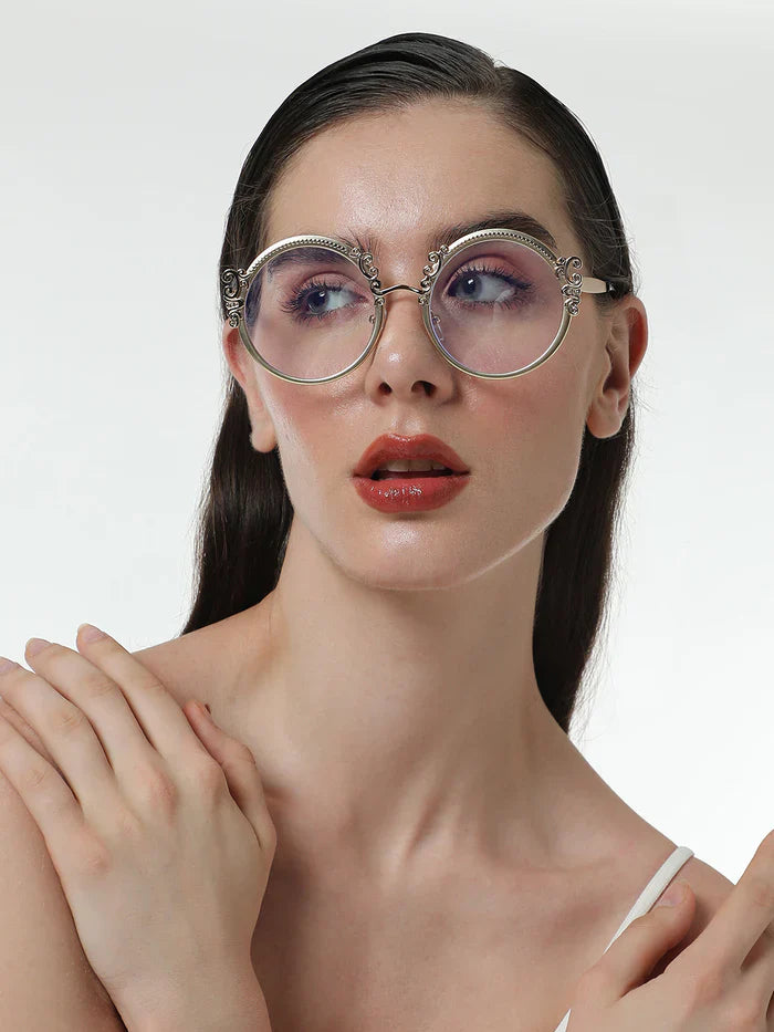 The Renaissance Round Sunglasses - Champayne Gold