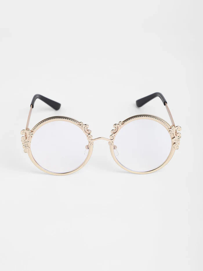 The Renaissance Round Sunglasses - Champayne Gold