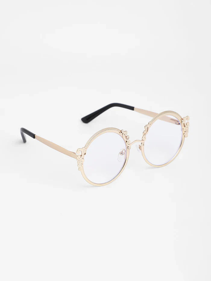 The Renaissance Round Sunglasses - Champayne Gold