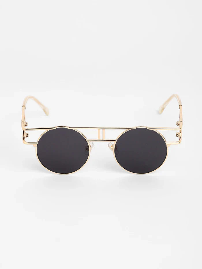 The Indie Round Sunglasses - Midnight Black