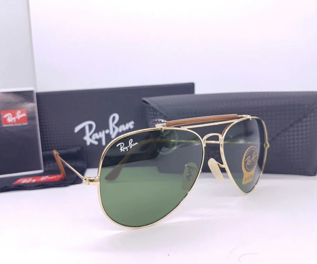 Green & Gold Fancy Bridge Master Sunglasses