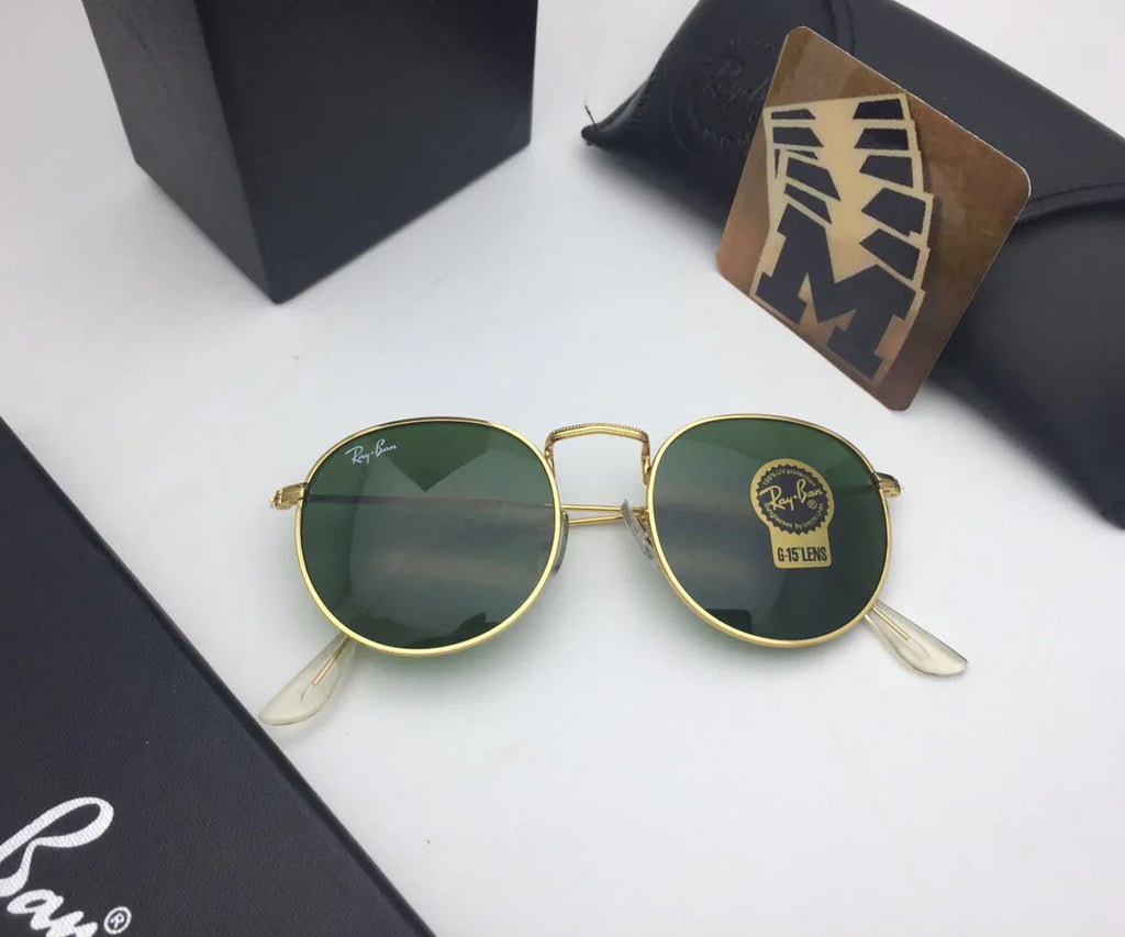 Green & Gold Round Master PCS Sunglasses