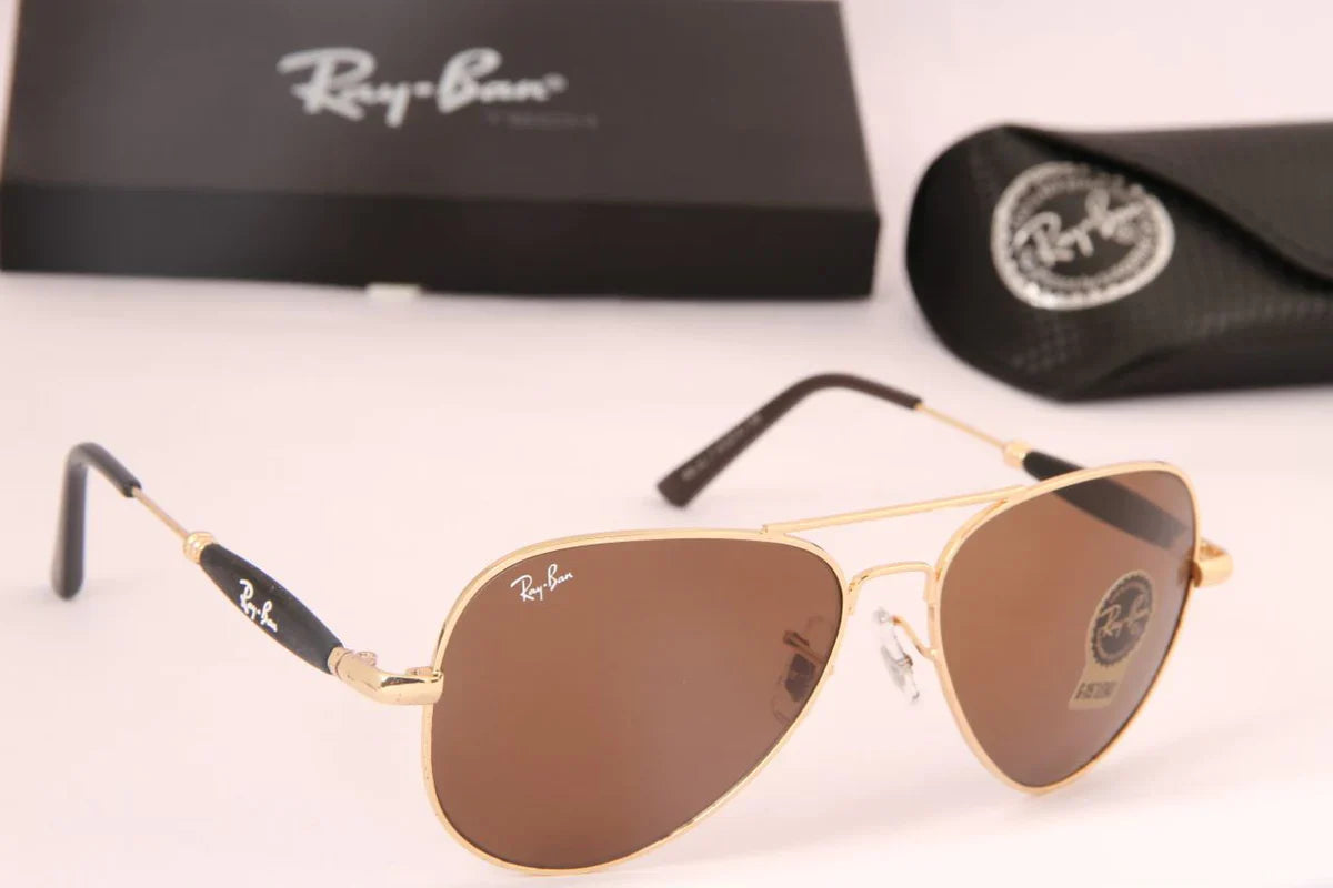 Best New Oval Model Brown & Gold Unique Sunglasses