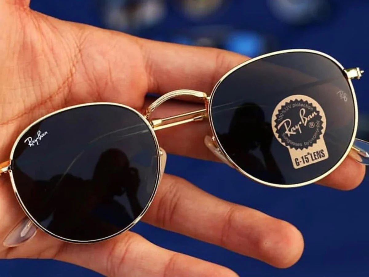 Best New Black & Gold Round Master Sunglasses