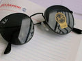 Best New Black & Black Round Master Sunglasses