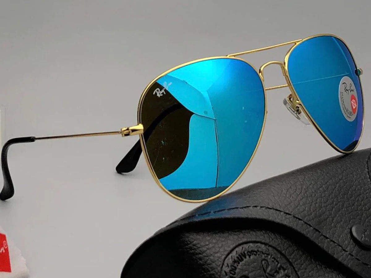 Best New Design Blue & Gold Sunglasses For Men