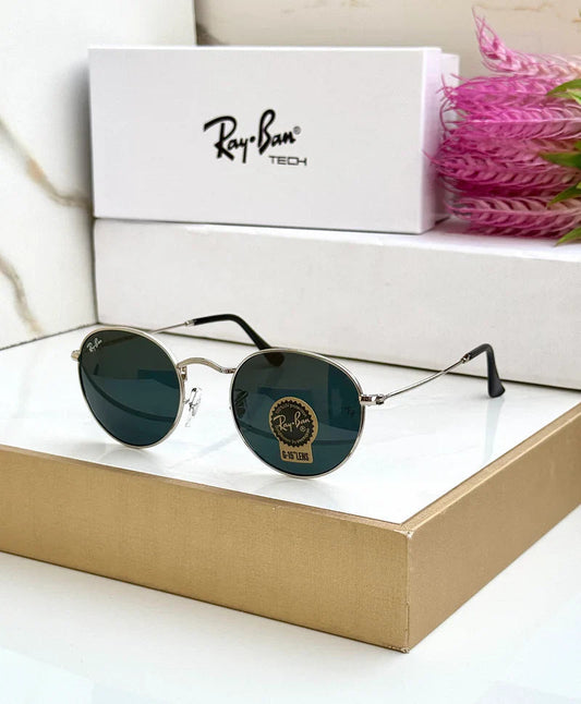SILVER BLACK UV-400 SUNGLASSES