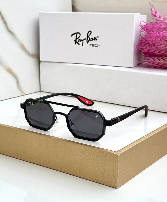 METAL BLACK BLACK UV-400 SUNGLASSES