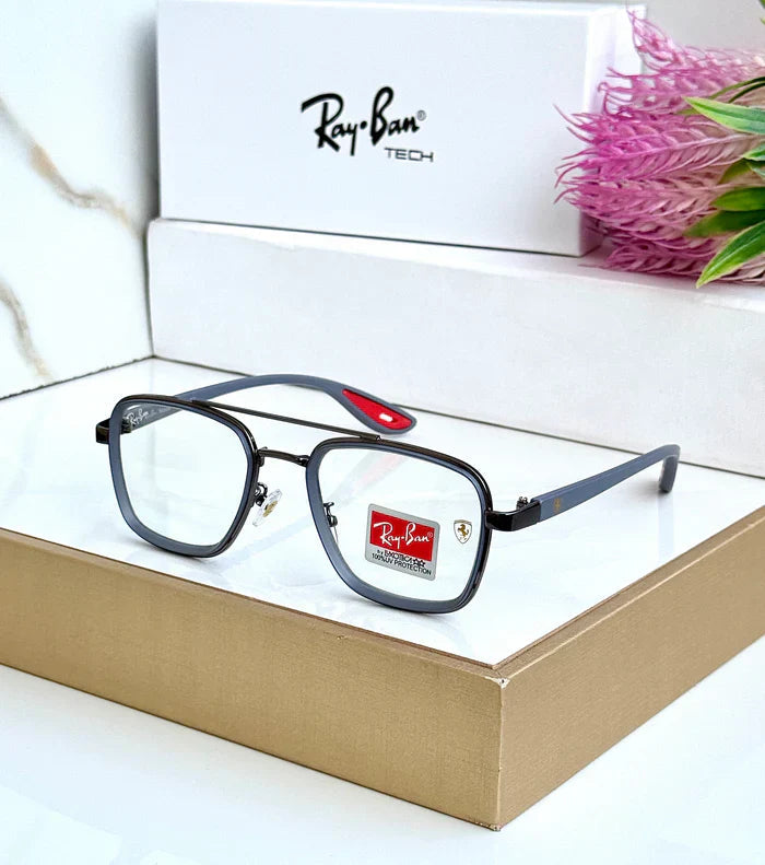 METAL GREY WHITE UV-400 SUNGLASSES