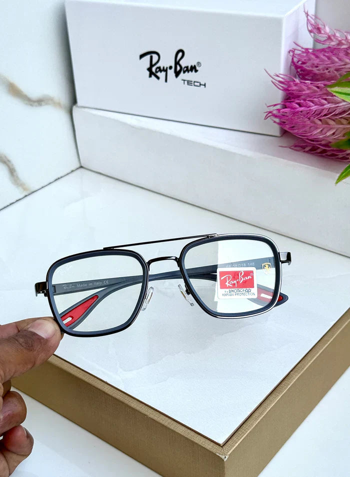 METAL GREY WHITE UV-400 SUNGLASSES