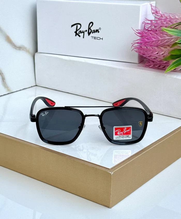 METAL FULL BLACK UV-400 SUNGLASSES