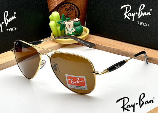 GOLD BROWN UV-400 SUNGLASSES